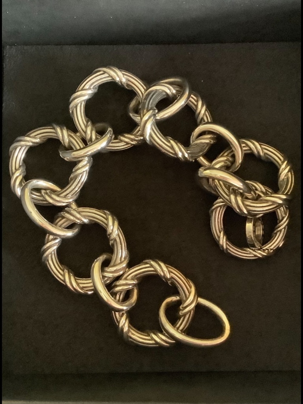 Peter Thomas Roth Signature Classic Sterling Silver Link Bracelet SZ M